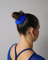 Chouchou Hooje bleu marine en tissu doux pour gymnastique